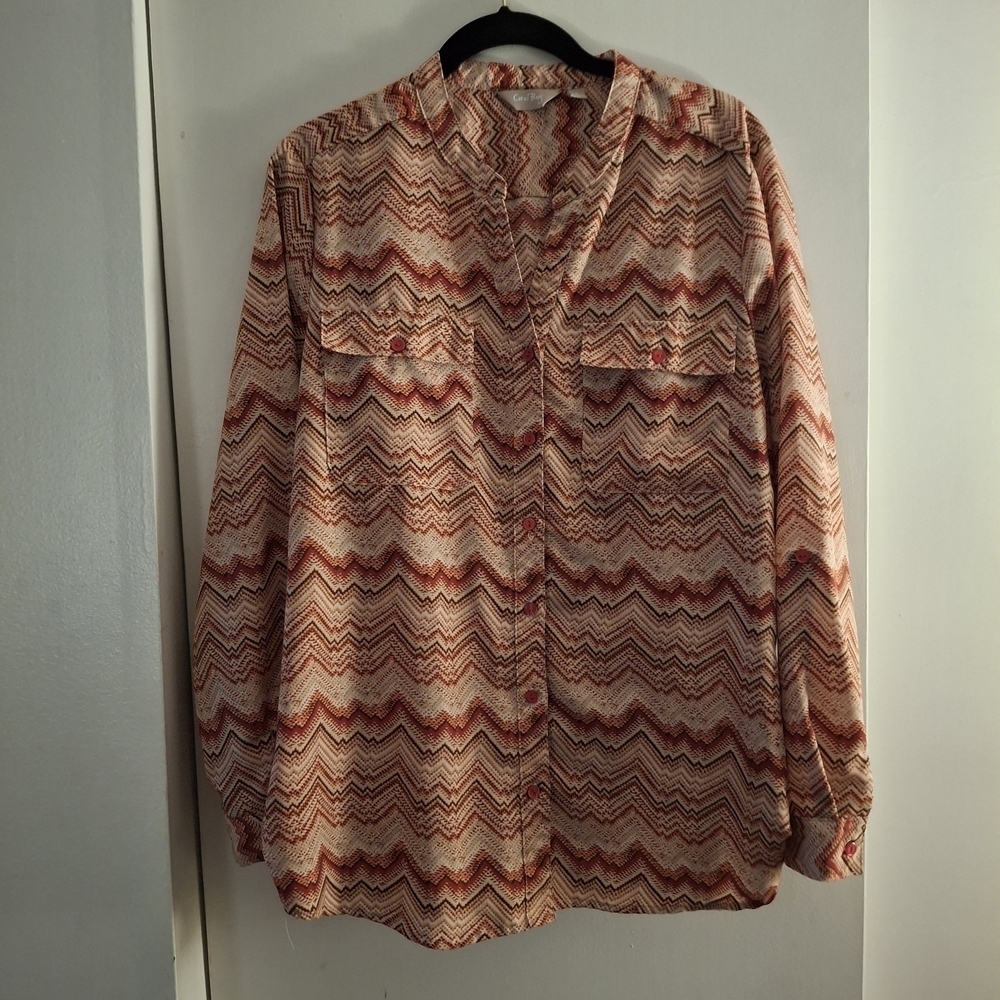 Coral Bay Chevron Patterned Women's Top